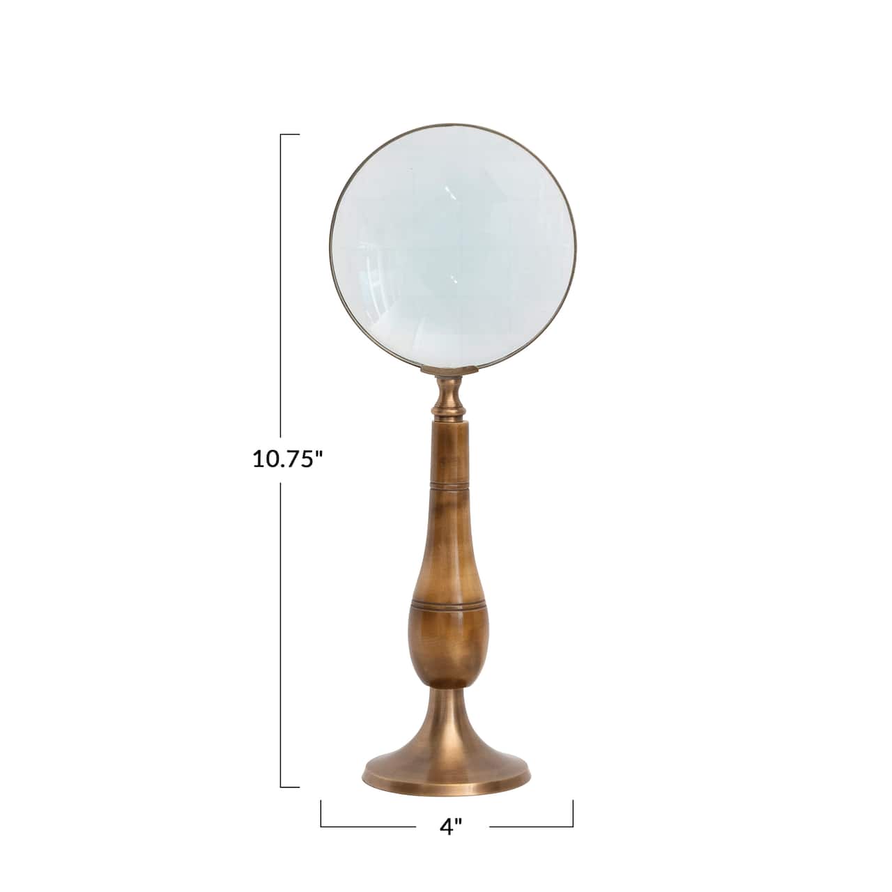 Hello Honey® 11" Vintage Brass & Bone Magnifying Glass